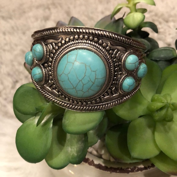 Jewelry - Silver and Turquoise Bracelet